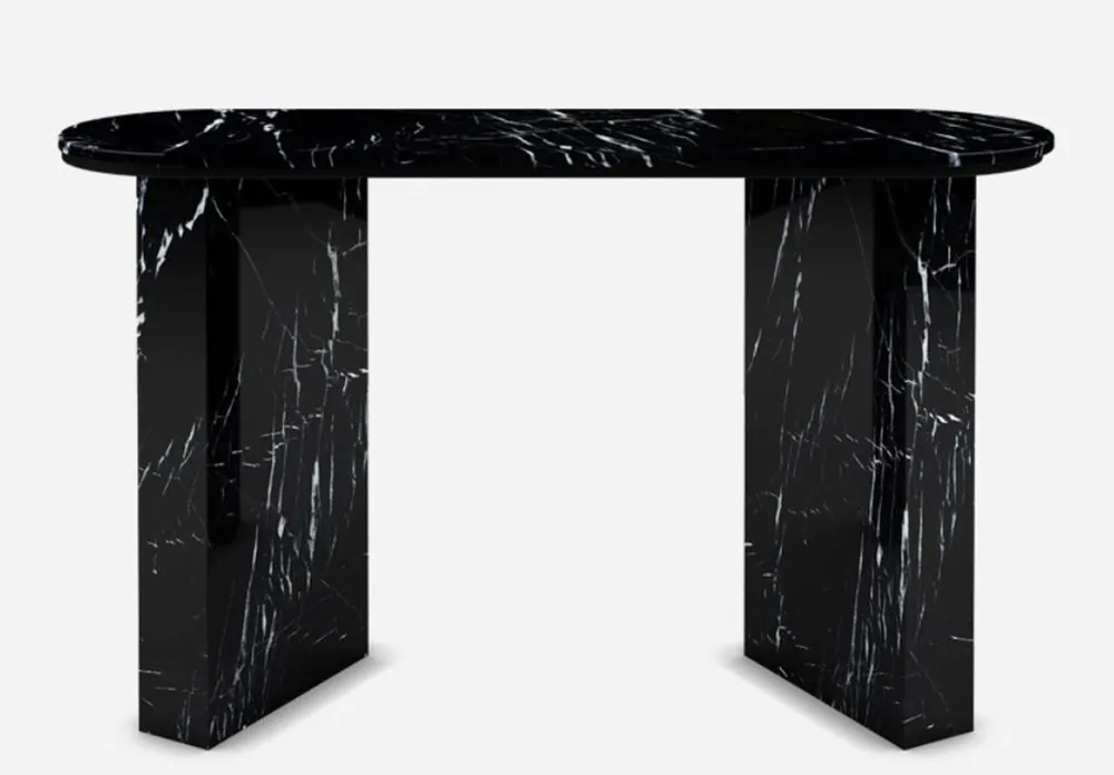 Bestpreis Casa Padrino luxury marble console black 150 x 45 x H. 90 cm - Modern console table made of high quality marble - Luxury Furniture
