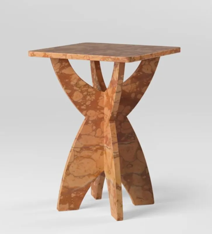 Casa Padrino luxury Rosso Verona marble side table terracotta 45 x 45 x H. 60 cm - Living room furniture - Luxury Quality Top-Seller