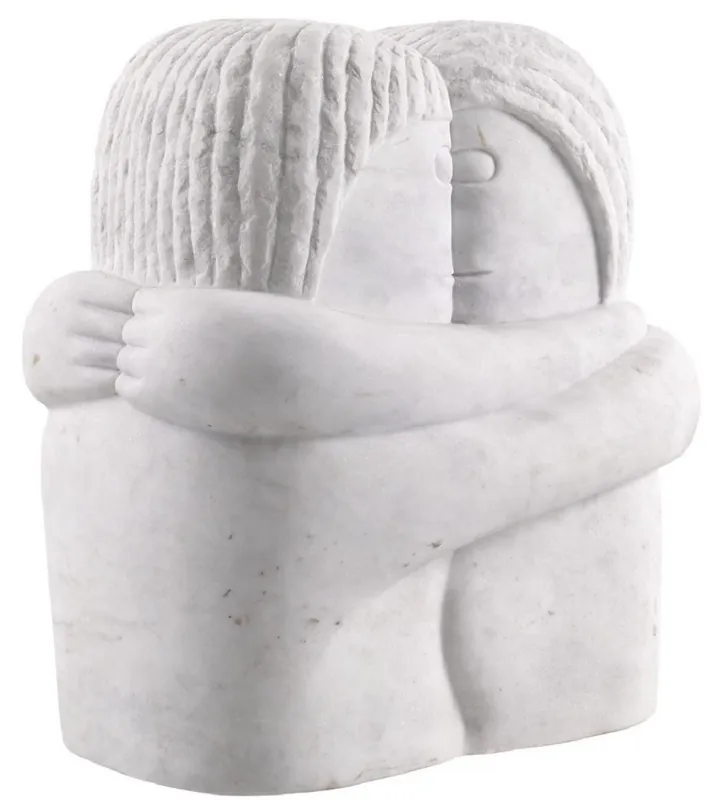 Nur Für Kurze Zeit Casa Padrino designer marble sculpture white 37 x 25 x H. 40 cm - Noble decoration figure - Marble figure - Living room decoration accessories
