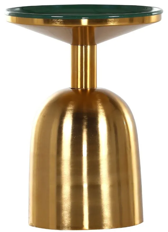 Sofort Bestellen Casa Padrino luxury side table green / gold Ø 38 x H. 52 cm - Round enameled and galvanized metal table - Living room furniture