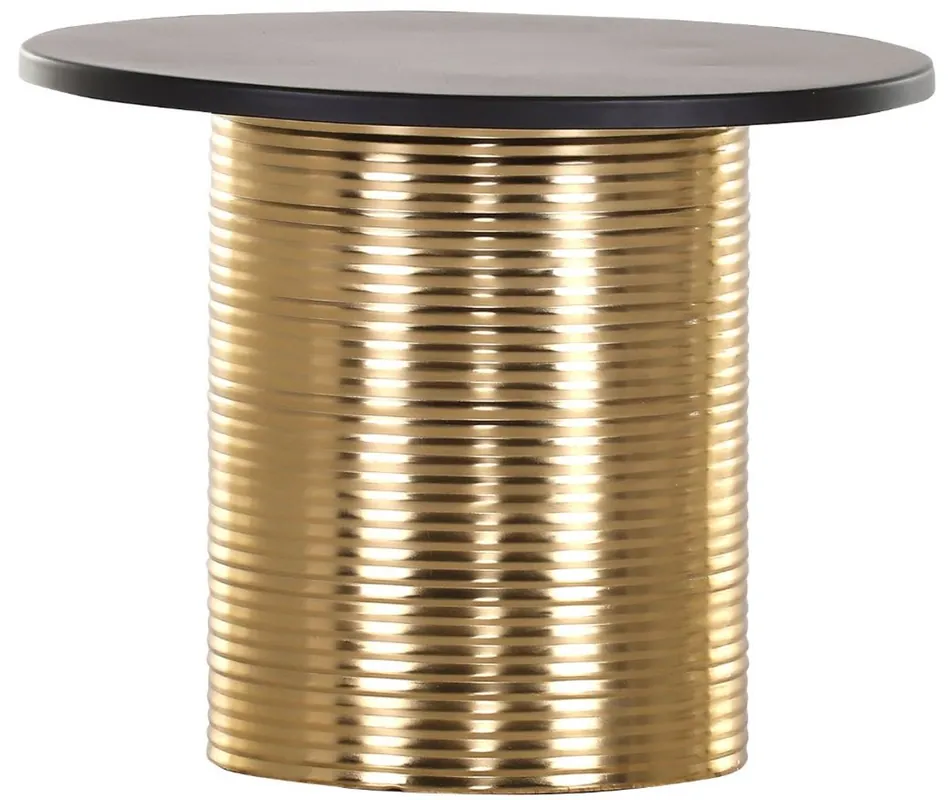 Casa Padrino luxury side table black / gold Ø 50 x H. 40 cm - Round powder-coated and galvanized metal table - Living room furniture Jetzt Bestellen