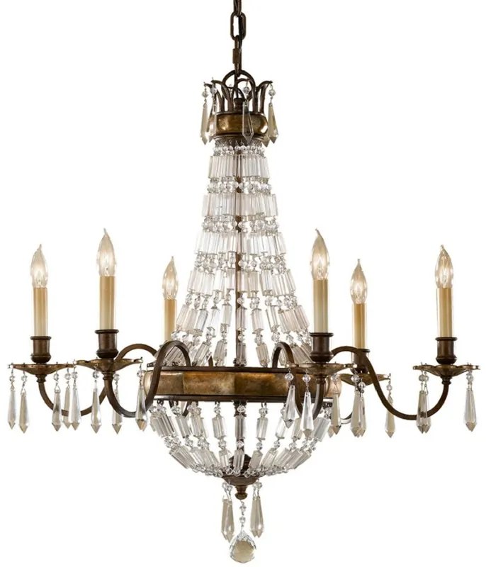 Casa Padrino baroque chandelier with crystal glass bronze Ø 68.6 x H. 74 cm - Magnificent chandelier in baroque style - Noble & Magnificent Neu