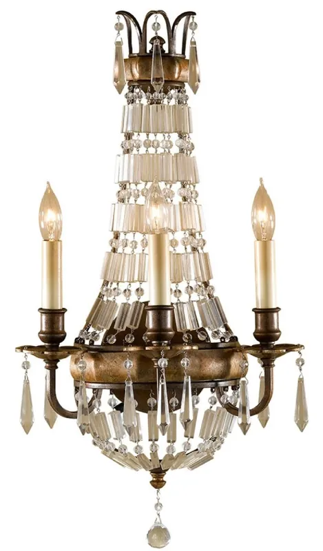 Casa Padrino baroque wall lamp with crystal glass bronze 32.4 x 19.1 x H. 58.4 cm - Magnificent wall light in baroque style - Noble & Magnificent Preiswert