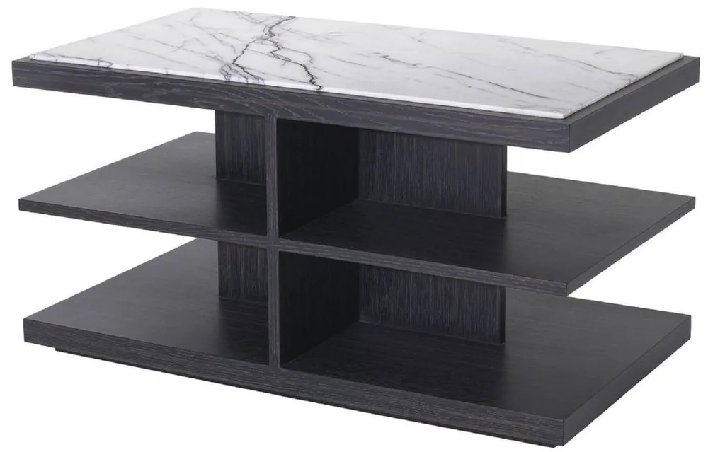 Angebot Casa Padrino luxury side table white / purple / anthracite gray 92 x 50 x H. 48 cm - Solid wood table with marble top - Living room furniture - Luxury Furniture