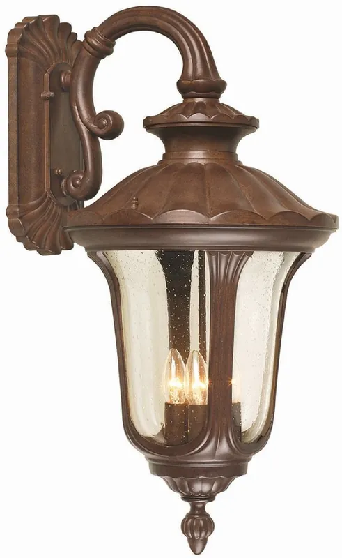 Neue Ware Casa Padrino baroque outdoor wall lamp rust 35.5 x 43 x H. 70 cm - Nostalgic balcony garden terrace outdoor lamp - Nostalgic outdoor lights