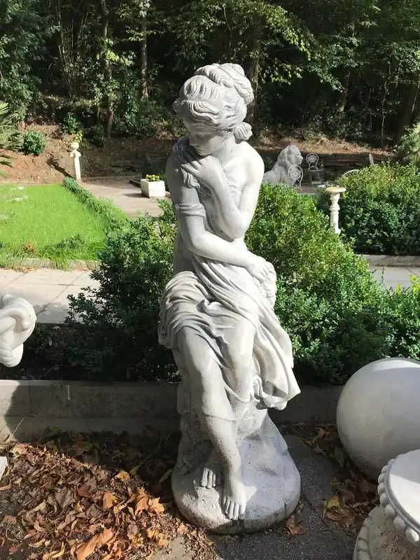Sonderangebot Casa Padrino Art Nouveau garden decoration sculpture / statue Machen antique gray - stone figure baroque garden sculpture - very heavy - 195 kg