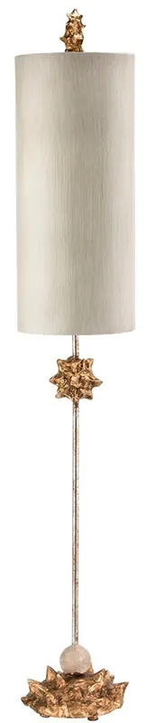 Casa Padrino designer table lamp gold / cream Ø 18 x H. 100.6 cm - Modern table lamp with cylindrical lampshade - Designer Lamps Neu