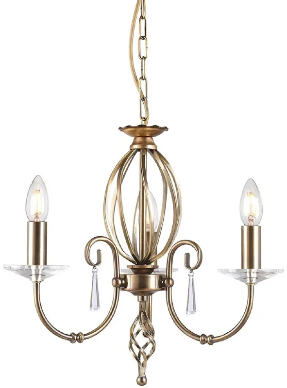 Heißes Angebot Casa Padrino baroque chandelier antique brass Ø 38 x H. 42 cm - Elegant living room chandelier - Chandelier in baroque style