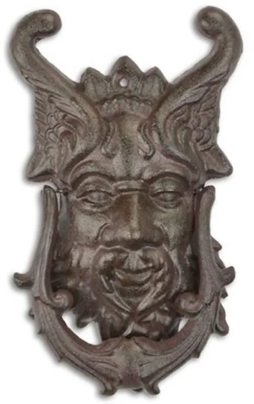 Preiswert Casa Padrino Art Nouveau cast iron door knocker devil's head brown 19.9 x H. 33.2 cm - Baroque & Art Nouveau Decoration Accessories