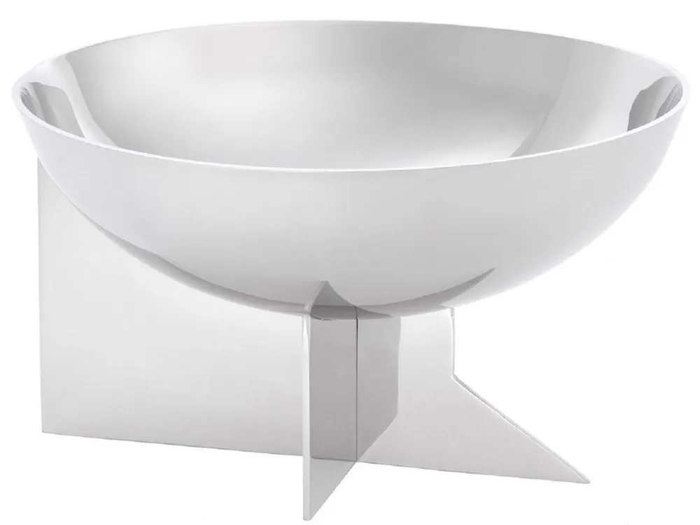 Casa Padrino designer stainless steel bowl silver Ø 25 x H. 15 cm - Noble fruit bowl - Hotel & Restaurant Accessories Abverkauf
