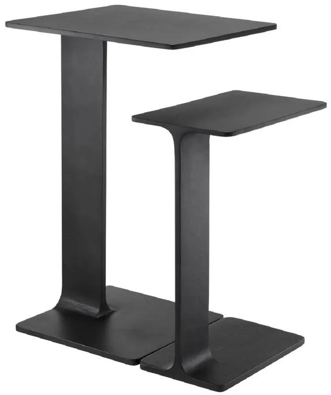 Geprüft Casa Padrino luxury side table set black - 2 Tables made of high quality aluminum - Living room furniture - Luxury Quality
