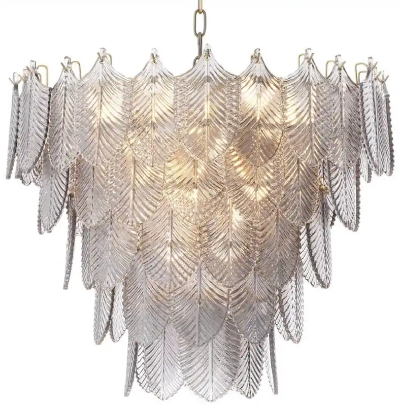 Abverkauf Casa Padrino luxury chandelier brass / gray Ø 62 x H. 53 cm - Noble hotel & restaurant chandelier - Luxury Quality
