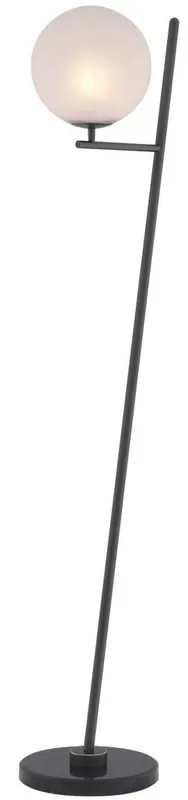 Finale Aktion Casa Padrino luxury floor lamp bronze / black / white 39 x 30 x H. 159 cm - Modern metal floor lamp with marble base and round glass lampshade - Luxury Quality