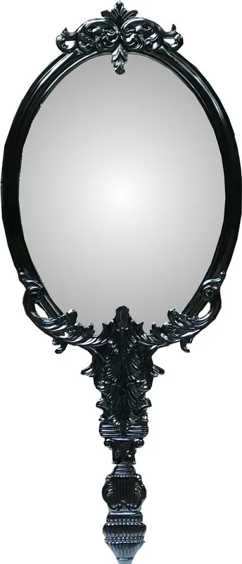 Casa Padrino baroque wall mirror in hand mirror design black 91 x 4 x H. 210 cm - Wardrobe mirror - Living room mirror - Bedroom mirror - Baroque furniture Abverkauf
