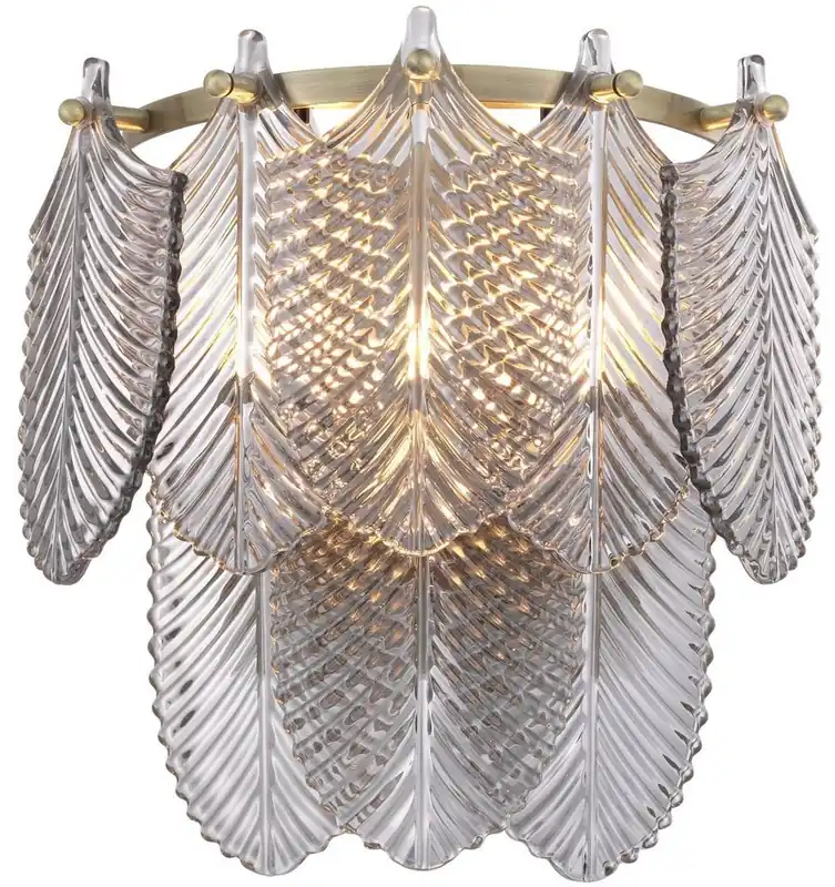 Casa Padrino luxury wall lamp brass / gray 27.5 x 17 x H. 26 cm - Noble Hotel & Restaurant Wall Light - Luxury Quality Direkt Vom Hersteller