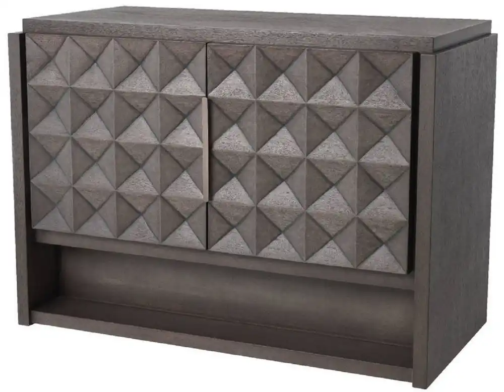 Casa Padrino luxury sideboard mocha / bronze 115 x 56 x H. 83 cm - Solid wood cabinet with 2 doors and 3D effect in the fronts - Luxury Furniture Markenprodukt