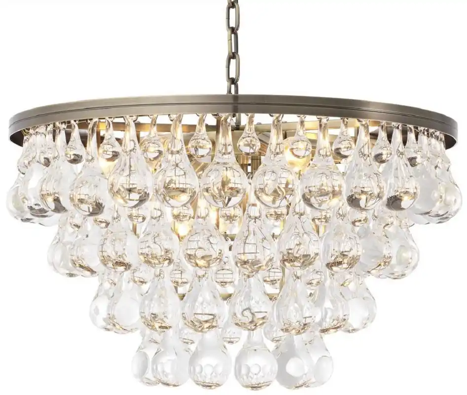 Neu Im Sortiment Casa Padrino luxury glass chandelier brass Ø 65 x H. 41 cm - Noble living room chandelier - Luxury Quality
