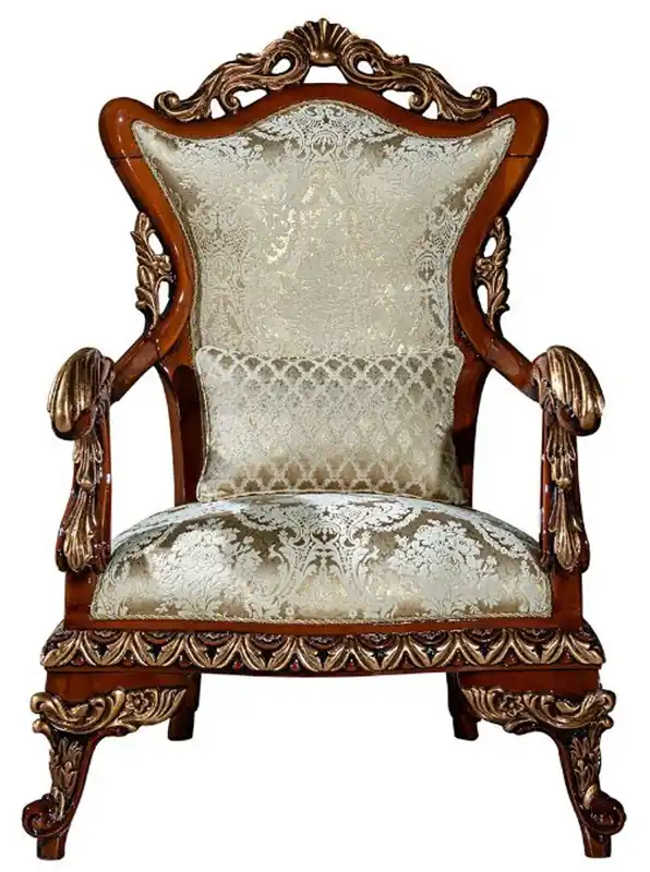 Schneller Versand Casa Padrino luxury baroque armchair gold / brown / bronze 82 x 72 x H. 123 cm - Living room armchair with elegant pattern and decorative pillow - Noble baroque furniture