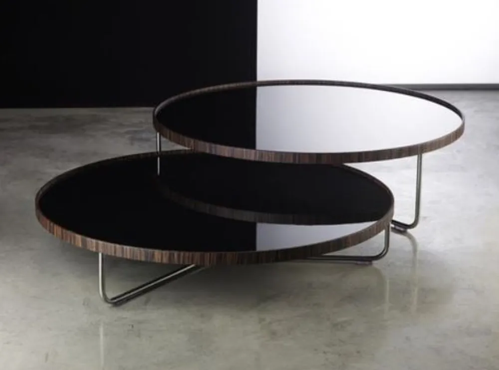Direktkauf Casa Padrino luxury coffee table set brown / silver / black - 2 Living room tables with glass top - Luxury living room furniture