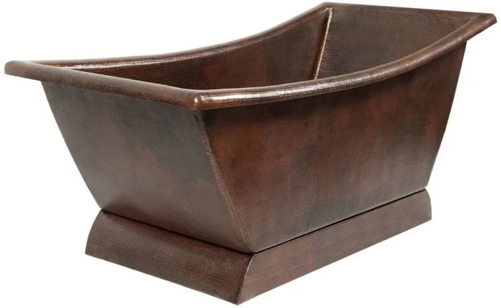 Casa Padrino luxury Art Nouveau copper bathtub 170 x 76 x H. 76 cm - Freestanding retro bathtub - Rustic bathroom furniture Highlight