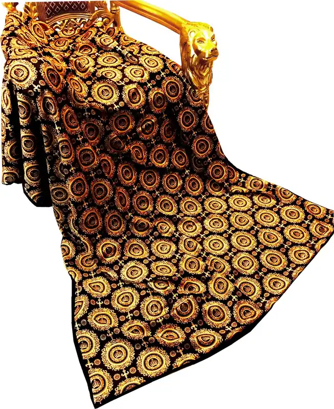 Finale Aktion Luxury blanket Pompöös by Casa Padrino Baroque Golden Crowns by Harald Glööckler with rhinestones