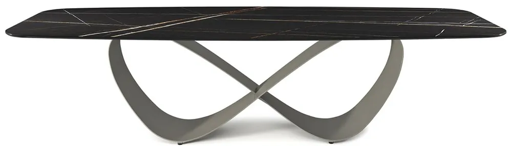 Solange Der Vorrat Reicht Casa Padrino designer dining table black / titanium gray - Different Table Sizes - Modern rectangular dining room table with ceramic table top - Dining room furniture - Luxury Quality