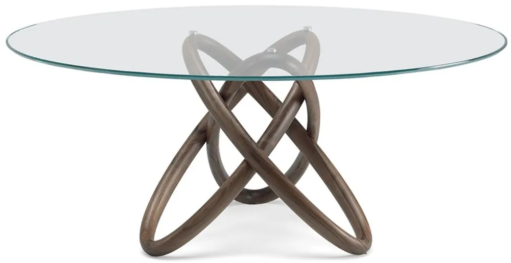 Casa Padrino designer dining table brown - Different Table Sizes - Modern round dining room table with glass top - Dining room furniture - Luxury Quality - Made in Italy Nur Für Kurze Zeit