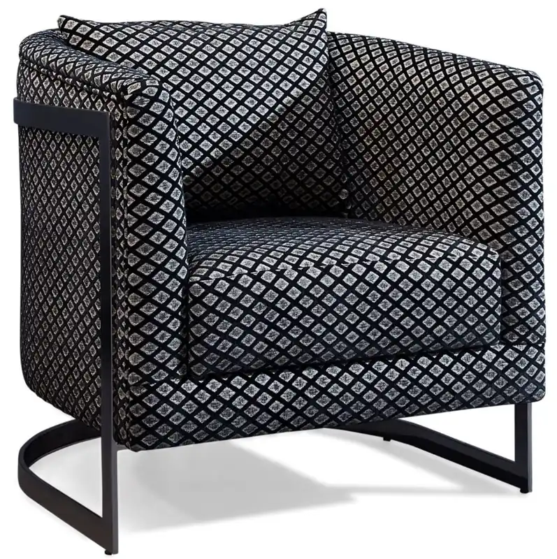 Sofort Bestellen Casa Padrino luxury armchair silver / black 73 x 64 x H. 77 cm - Living room armchair with decorative pillow - Luxury living room furniture