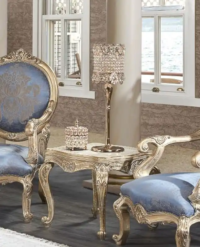 Top-Seller Casa Padrino luxury baroque side table white / antique gold 61 x 61 x H. 54 cm - Magnificent solid wood table in baroque style - Baroque living room furniture