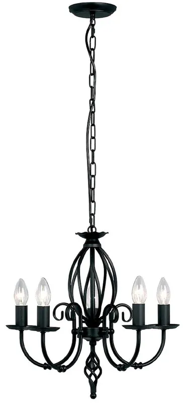 Ausverkauf Casa Padrino baroque chandelier black Ø 47 x H. 45 cm - Elegant living room chandelier - Chandelier in baroque style