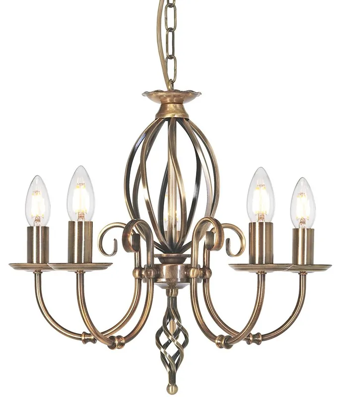 Casa Padrino baroque chandelier antique brass Ø 47 x H. 45 cm - Elegant living room chandelier - Chandelier in baroque style Mega-Angebot
