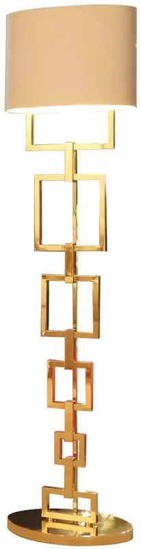 Mega-Angebot Casa Padrino luxury designer floor lamp gold / ivory 45 x 20 x H. 180 cm - Noble gold plated brass floor lamp - Hotel Furniture - Luxury Quality