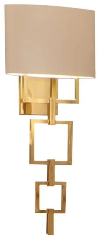 Casa Padrino luxury designer wall lamp gold / ivory 36 x 20 x H. 115 cm - Noble gold plated brass wall lamp - Hotel Furniture - Luxury Quality Solange Der Vorrat Reicht