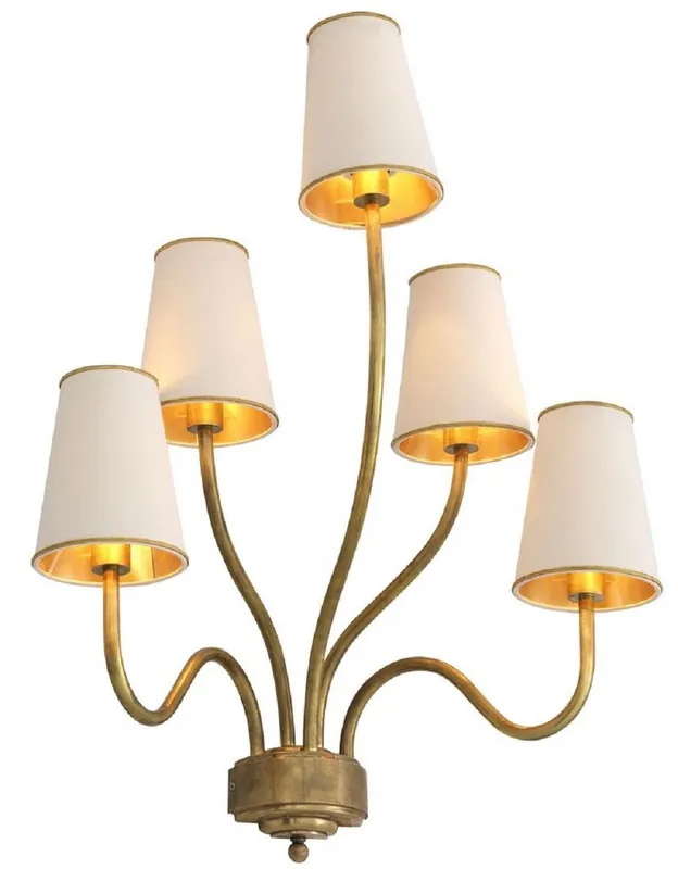 Casa Padrino luxury wall lamp vintage brass / cream 53 x 34 x H. 68 cm - Hotel & Restaurant Wall Light - Luxury Quality Rabatt