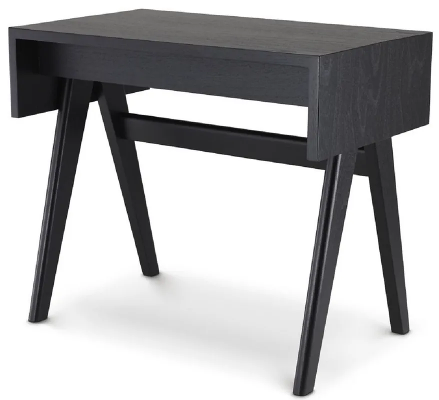 Sonderaktion Casa Padrino luxury desk black 90 x 53 x H. 77 cm - Solid wood desk - Office table - Office furniture - Luxury Quality