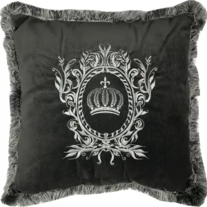 Zertifiziert Harald Glööckler luxury decorative pillow Pompöös by Casa Padrino gray / silver - Glööckler pillow