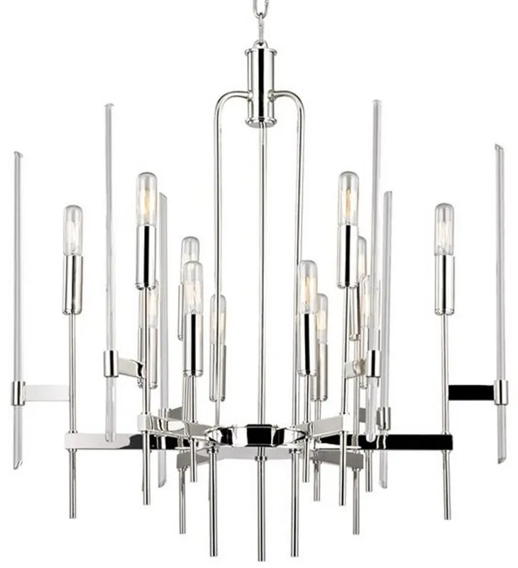 Bestpreis Casa Padrino luxury chandelier silver 61 x 61 x H. 67.3 cm - Elegant chandelier with brass arms and glass rods - Luxury Collection