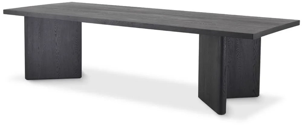 Casa Padrino luxury solid wood dining table black 280 x 110.5 x H. 76 cm - Rectangular oak wood kitchen table - Luxury solid wood dining room furniture Bestpreis