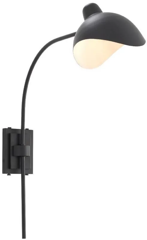 Casa Padrino designer wall lamp black / antique brass 19.5 x 67 x H. 70 cm - Elegant wall lamp in the 50s style - Luxury Collection Letzte Chance