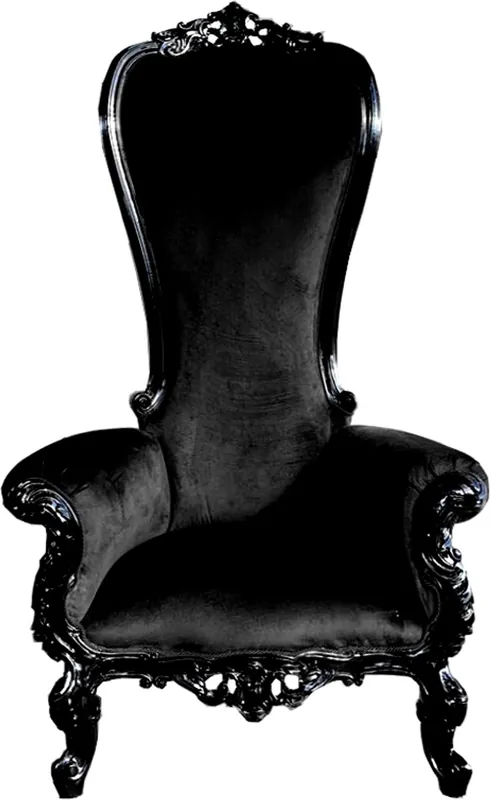 Casa Padrino luxury baroque throne armchair black / black - giant armchair - throne chair - luxury version with high backrest / own coat of arms logo possible Meistverkauft
