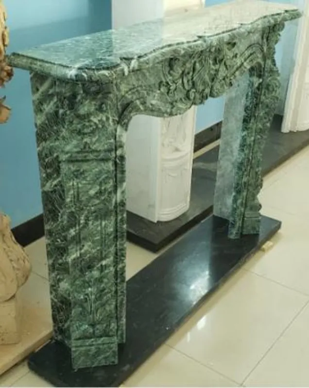 Aktuell Casa Padrino luxury baroque fireplace surround green 140 x 30 x H. 108 cm - Magnificent fireplace surround made of high quality marble - Decorative accessories in baroque style