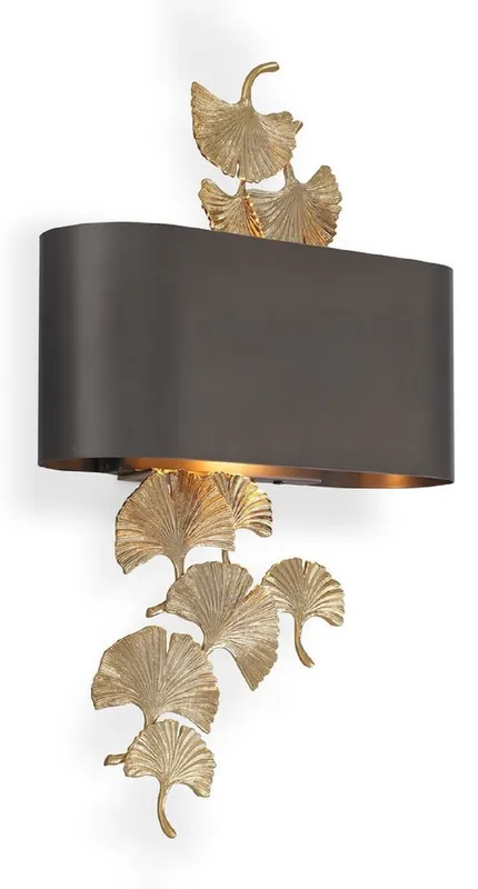 Casa Padrino designer wall light gold / bronze 36 x 13.5 x H. 61 cm - Hotel & Restaurant Wall Lamp - Luxury Quality Preisreduziert