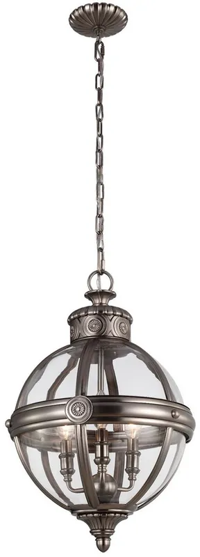 Casa Padrino luxury chandelier antique silver Ø 37.1 x H. 54.9 cm - Round Chandelier in Victorian Style - Hotel & Restaurant Chandelier Neuheit