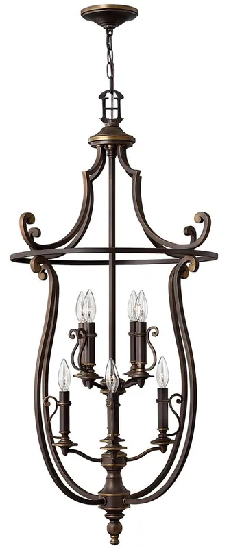 Jetzt Kaufen Casa Padrino baroque hanging lamp antique bronze Ø 61 x H. 111.5 cm - Elegant living room pendant lamp in baroque style - Baroque Furniture