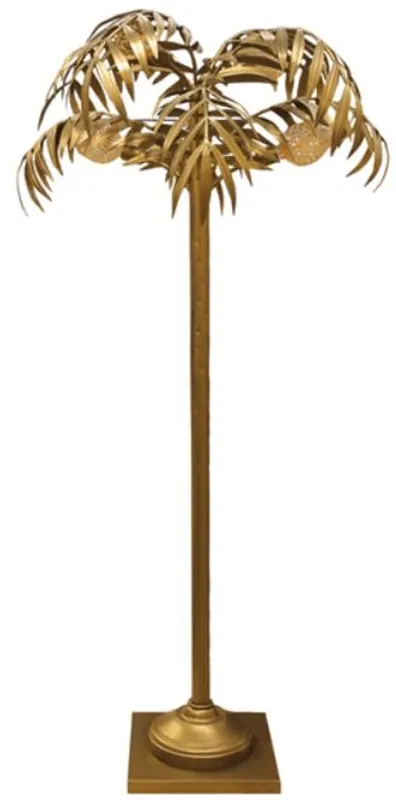 Casa Padrino designer floor lamp palm tree brass Ø 90 x H. 170 cm - Noble floor lamp in palm tree design -Luxury Lights - Luxury Quality Ausverkauf