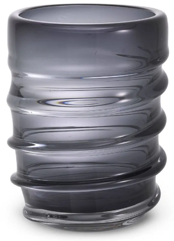 Garantierte Lieferung Casa Padrino luxury decorative glass vase gray Ø 22 x H. 30 cm - Elegant hand blown flower vase - Luxury Decoration Accessories