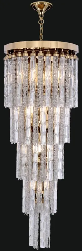 Casa Padrino luxury baroque LED chandelier gold Ø 50 x H. 80 cm - Magnificent chandelier in baroque style - Luxury Quality Garantierte Lieferung