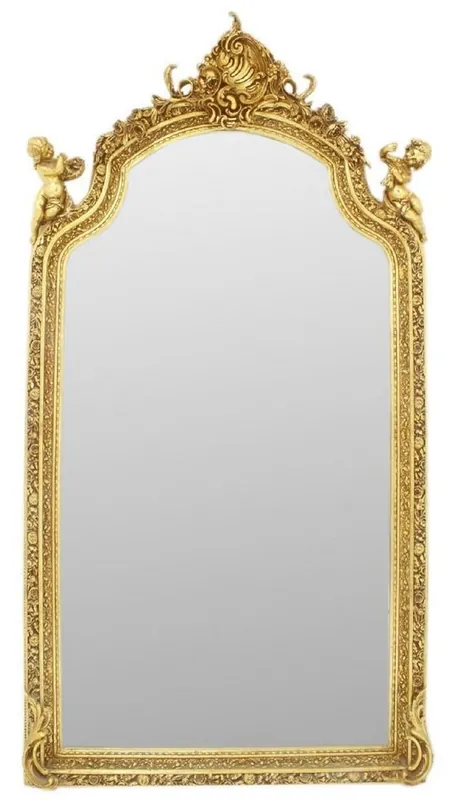 Nur Heute Casa Padrino baroque mirror gold 115 x H. 210 cm - Magnificent wall mirror in baroque style - Antique style wardrobe mirror - Living room mirror - Baroque Furniture