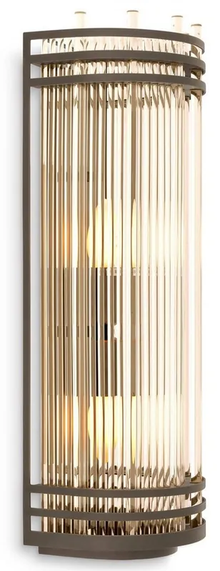 Neue Ware Casa Padrino luxury wall lamp bronze 18.5 x 15 x H. 53.5 cm - Elegant metal wall lamp with glass lampshade - Luxury Collection