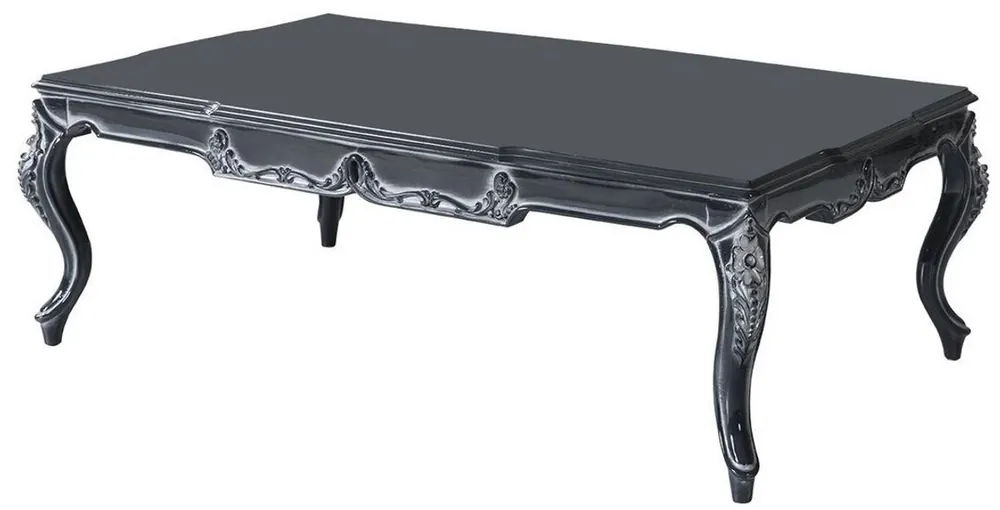 Jetzt Bestellen Casa Padrino luxury baroque coffee table gray 118 x 80 x H. 48 cm - Noble solid wood living room table - Baroque style living room furniture